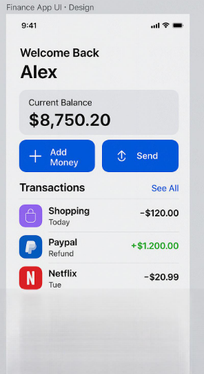 Mobile app UI design
